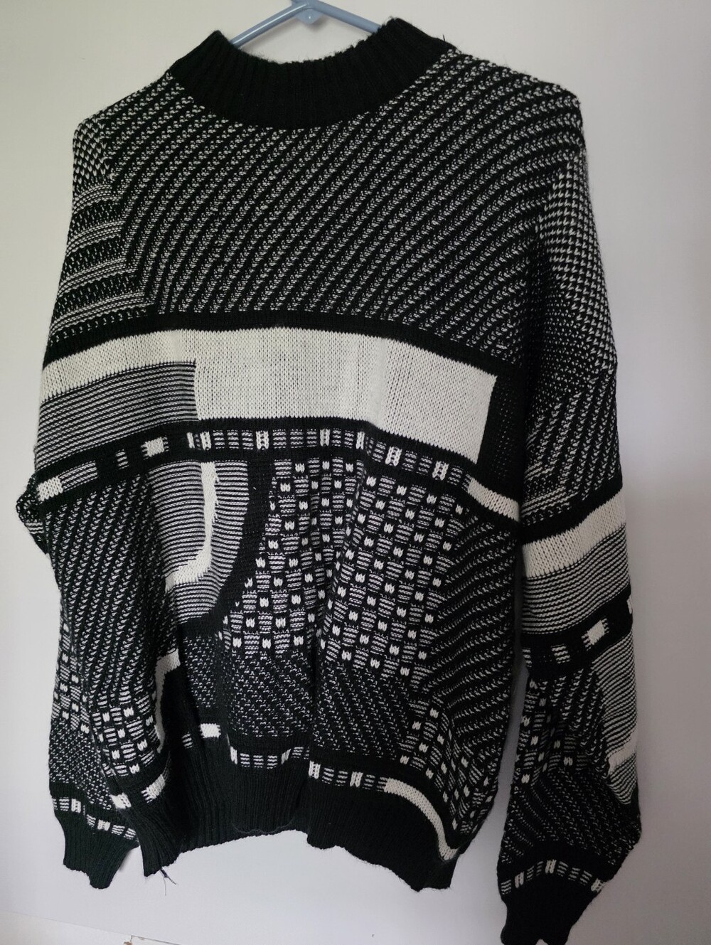 Vintage Gitano Mens Abstract Geometric crewneck SweaterDad Grandpa Size XL